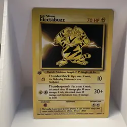 Electabuzz 1st Edition 20/102 Base Set Rare WOTC Vintage Pokemon 1999 - Image 1