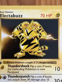 Electabuzz 1st Edition 20/102 Base Set Rare WOTC Vintage Pokemon 1999 - Image 5