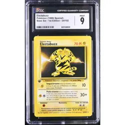 CGC 9 MINT Electabuzz 1st Edition 20/102 Pokemon Spanish Base Set Rare (PSA/BGS) - Image 1