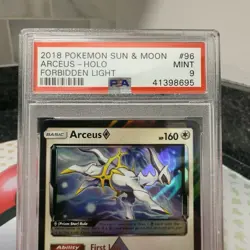 2018 Pokemon Sun & Moon Forbidden Light Arceus Holo Rare 96 PSA 9 Prism (G460) - Image 2