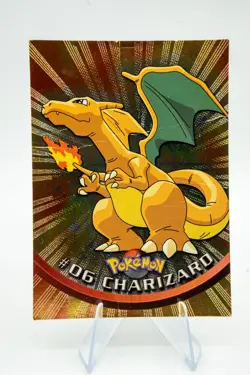 1999 Pokemon Charizard Topps Foil #06 - T.V. Animation -Black Logo SEE PHOTOS ++ - Image 1