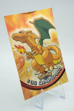 1999 Pokemon Charizard Topps Foil #06 - T.V. Animation -Black Logo SEE PHOTOS ++ - Image 2