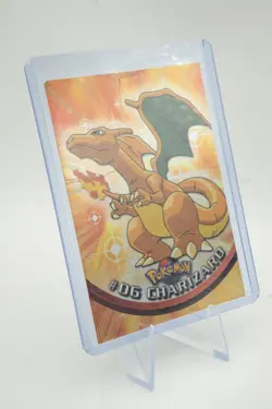 1999 Pokemon Charizard Topps Foil #06 - T.V. Animation -Black Logo SEE PHOTOS ++ - Image 4