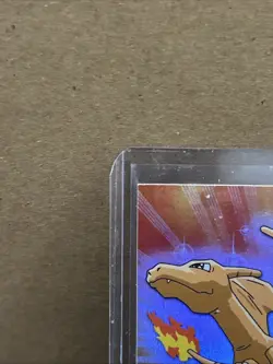 Topps Pokemon #06 Charizard Holo Foil TV Animation Series 1 Black Logo - Image 2