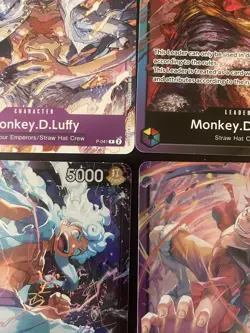 One Piece TCG Monkey.D.Luffy Lot Alternative Art Card English Edition (8) Cards - Image 3