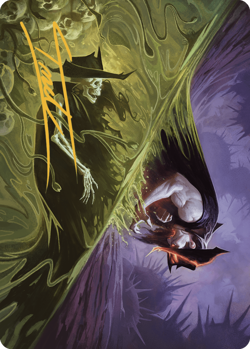 Pillage the Bog Art Card - Gold-Stamped Signature~30/54~NM~Art Series: Outlaws o - Image 1