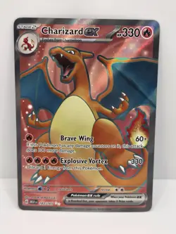 Pokemon Card TCG Charizard Ex 183/165 S&V 151 Full Art NM - Image 1