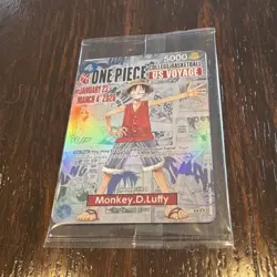 Bandai One Piece CCG Monkey D. Luffy US Voyage Holo Promo Card - GONZAGA - Image 1
