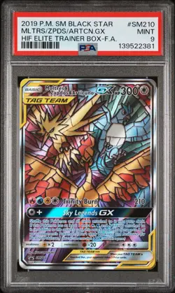 Moltres & Zapdos & Articuno GX SM210 PSA 9 Hidden Fates Promo Pokemon Card #1 - Image 4