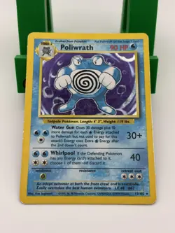 Poliwrath - Base Set Holo - 13/102 - WOTC Pokemon Card - Heavy Play - HP - Image 2