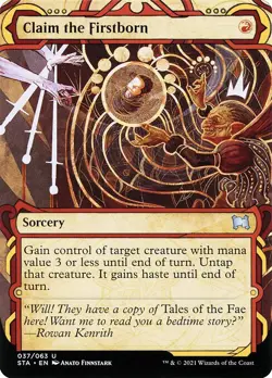 CLAIM THE FIRSTBORN x4 mtg NM-M Strixhaven Mystical Archive 4 Unc - Image 1