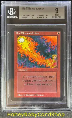 MTG Limited Edition Beta 1993 Red Elemental Blast BGS 9.0 MINT Old School 93/94 - Image 1