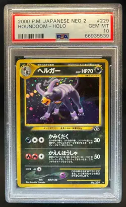 2000 Pokemon Neo Crossing the Ruins Japanese Houndoom Holo #NNO PSA 10 - Image 1