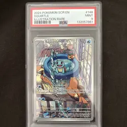 Squirtle #148/142 PSA 9 Pokemon Scarlet & Violet Stellar Crown Illustration Rare - Image 1