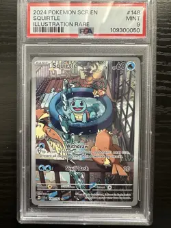 Squirtle #148/142 PSA 9 Pokemon Scarlet & Violet Stellar Crown Illustration Rare - Image 1