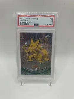 2000 Topps Chrome Pokemon T.V. #64 Kadabra PSA 5 - Image 1