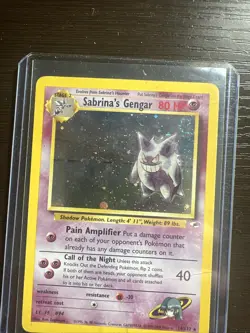Pokemon Gym Hero’s - Sabrina's Gengar 14/132 (2000’) HOLO SWIRL - Image 3