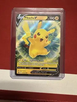 Pokemon TCG Pikachu V SWSH Black Star Promos SWSH198 Holo Promo - Image 1