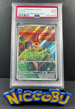Pokemon Victini SVP 208 Promo PSA 9 from Illustration Collection - fresh grade - Image 1