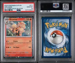 PSA 10 Arcanine Black Star Promo #011 Pokemon SVP EN-SV 2023 Cosmos Holo - Image 3