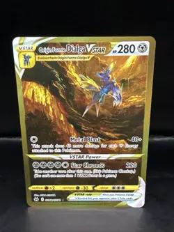 Pokemon TCG Crown Zenith Origin Form Dialga V Star gold GG68/GG70 Alt Art B - Image 1