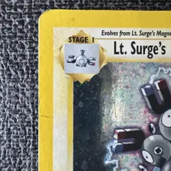 Pokemon TCG - Lt. Surge's Magneton 8/132 Gym Heroes Holo Rare - WOTC 1999 - HP - Image 2
