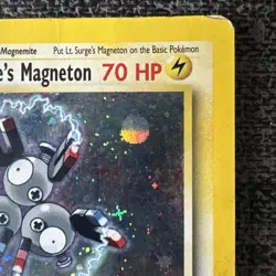 Pokemon TCG - Lt. Surge's Magneton 8/132 Gym Heroes Holo Rare - WOTC 1999 - HP - Image 3