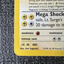 Pokemon TCG - Lt. Surge's Magneton 8/132 Gym Heroes Holo Rare - WOTC 1999 - HP - Image 4