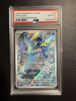 2025 Pokemon Articuno 161/159 Journey Together Illustration Rare PSA 10 Gem Mint - Image 1