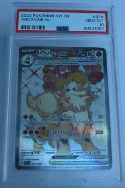 2023 POKEMON SVI EN-SCARLET & VIOLET ULTRA RARE #224 ARCANINE EX PSA 10 - Image 1