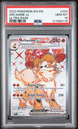 2023 POKEMON SVI EN-SCARLET & VIOLET ULTRA RARE #224 ARCANINE EX PSA 10 - Image 1
