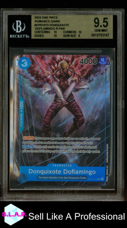 DONQUIXOTE DOFLAMINGO R PAR 2022 ONE PIECE ROMANCE DAWN OP01073 BGS 9.5 - Image 1