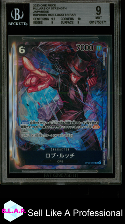 ROB LUCCI SR PAR 2023 ONE PIECE PILLARS OF STRENGTH JAPANESE OP03092 BGS 9 - Image 1