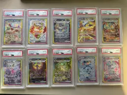 2024 Pokemon Eevee Umbreon Terastal Festival EX Special Art Complete Set PSA 10 - Image 1