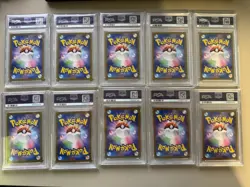 2024 Pokemon Eevee Umbreon Terastal Festival EX Special Art Complete Set PSA 10 - Image 2
