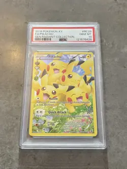 2016 POKEMON XY GENERATIONS RADIANT COLL #RC29 FULL ART/PIKACHU PSA 10 - Image 1
