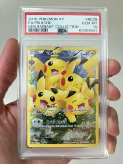 2016 POKEMON XY GENERATIONS RADIANT COLL #RC29 FULL ART/PIKACHU PSA 10 - Image 1