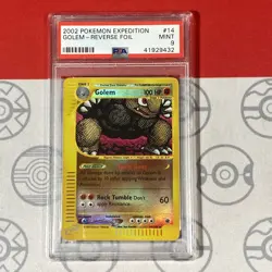 PSA 9 Golem 14/165 Reverse Holo 2002 Pokemon Expedition 41929432 - Image 1