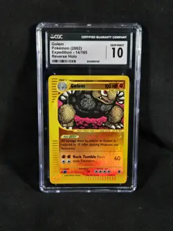 Pokemon Expedition Golem 14/165 Reverse Holo CGC 10 Gem Mint POP 17 - Image 2