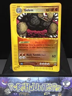 Pokemon Card Golem 14/165 Reverse Holo Rare Expedition Base Set LP - Image 1
