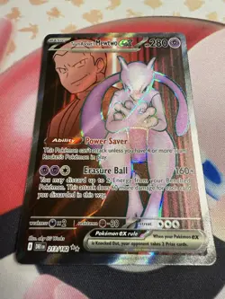 Team Rocket’s Mewtwo ex 213/182 - Destined Rivals - Pokemon Card - Image 2