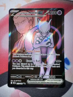 Team Rocket’s Mewtwo ex 213/182 - Destined Rivals - Pokemon Card - Image 3