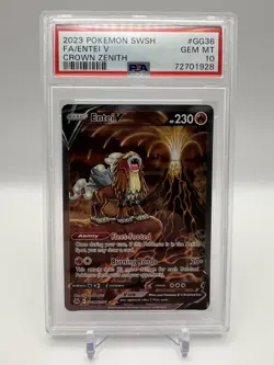 Entei V GG36/GG70 Crown Zenith: Galarian Gallery - Pokemon TCG - PSA 10 Gem Mint - Image 1