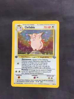 Pokemon Cards: Jungle 1st Edition Rare Holo: Clefable 1/64 - Image 1