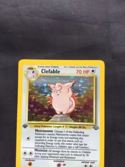 Pokemon Cards: Jungle 1st Edition Rare Holo: Clefable 1/64 - Image 2