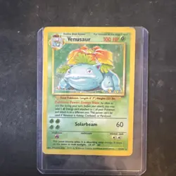 Pokemon Venusaur Base Set Holo Rare Card 15/102 100 HP Solarbeam 1999 English - Image 1