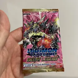 Digimon Card Game Great Legend English 1 X Booster Pack Bandai BT04 New - Image 1