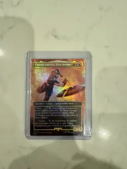 Marvel Secret Lair Captain America, First Avenger Rainbow Foil Card MTG - Image 3