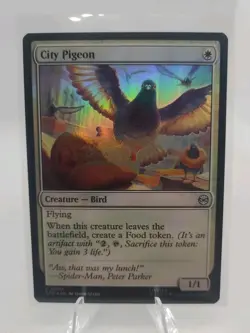 City Pigeon #0004 C Foil MTG Marvel's Spider-Man NM - Image 1