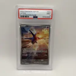 2024 Pokemon SV Surging Sparks SSP EN Latios #203/191 PSA 9 - Image 1